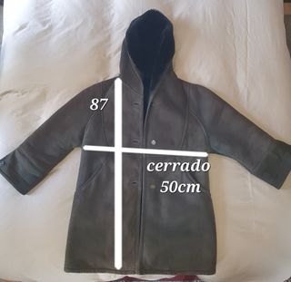 Abrigo 3cuartos de piel vuelta verde