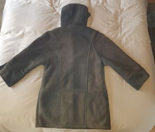 Abrigo 3cuartos de piel vuelta verde