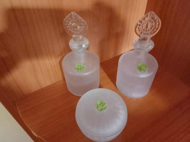 Juego de tocador de cristal