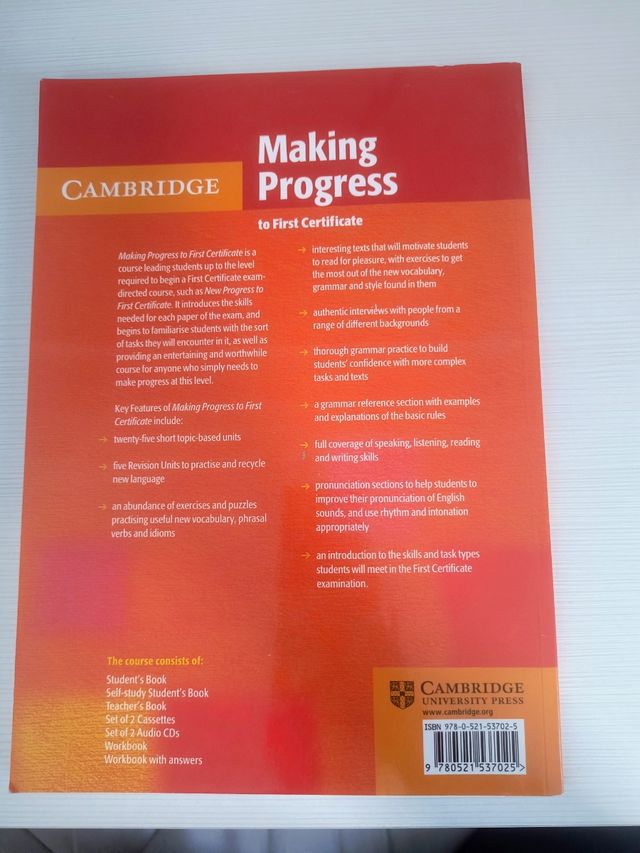 Making Progress to First Certificate Student's Book