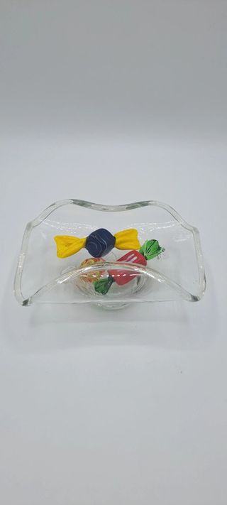 Portaoggetti decorato oro e caramelle in Murano