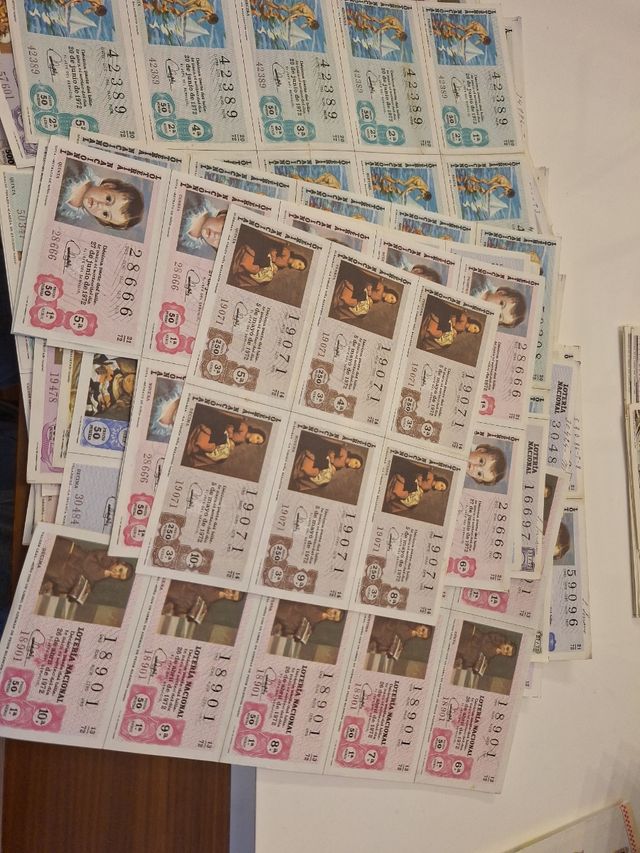 Billetes loteria 1972