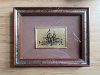 Quadretto placcato oro Torino Superga