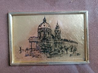 Quadretto placcato oro Torino Superga