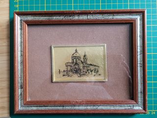 Quadretto placcato oro Torino Superga