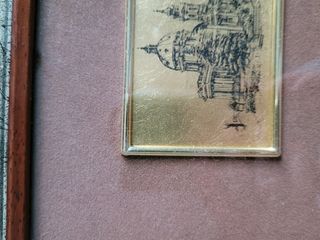 Quadretto placcato oro Torino Superga