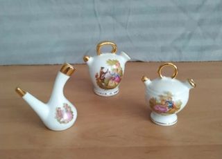 3 figuritas Fragonard porcelana