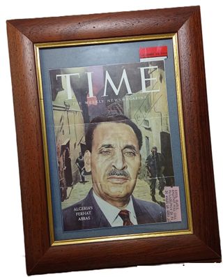PRESIDENT FERHAT ABBAS AUTOGRAPHE ALGERIE ARGELIA