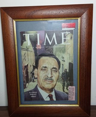PRESIDENT FERHAT ABBAS AUTOGRAPHE ALGERIE ARGELIA