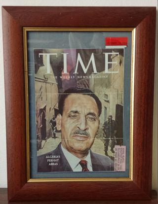 PRESIDENT FERHAT ABBAS AUTOGRAPHE ALGERIE ARGELIA