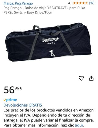 Bolsa viaje silla paseo Pilko Mini Peg Perego
