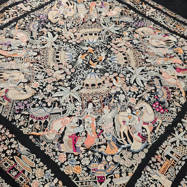 manton manila cantones antiguo S XIX pieza colecc