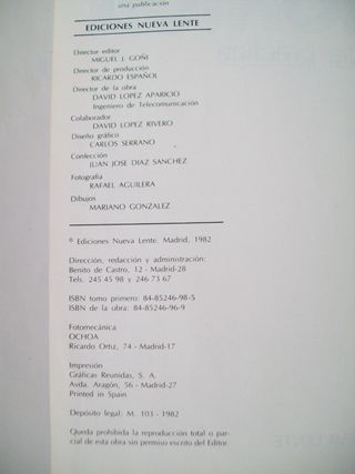 ELECTRONICA (4 tomos, colección completa, 1982)