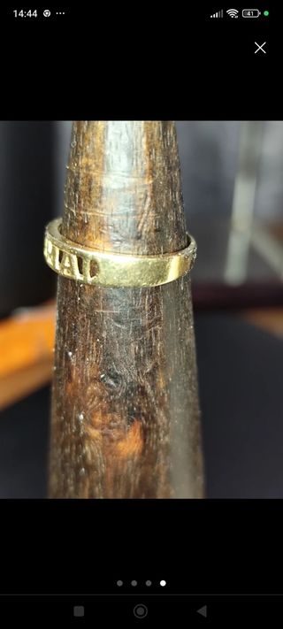 Anillo oro 18 quilates amarillo INMA talla 18.5