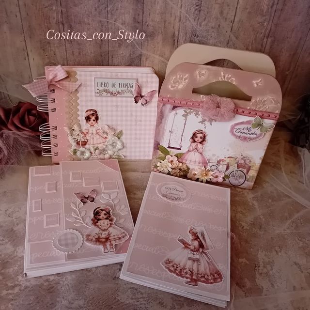 Libro de firmas y fotos comunión niña