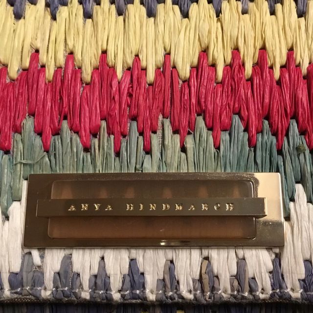 Pochette rafia multicolore Anya Hindmarch origina