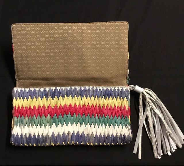 Pochette rafia multicolore Anya Hindmarch origina