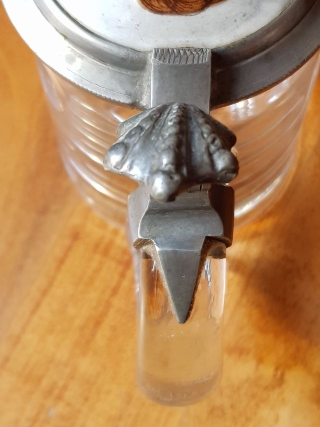 Chope biere boccale birra vintage porcellana vetro