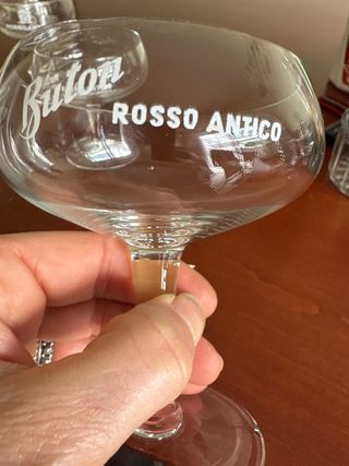 2 calici da liquore Buton Rosso Antico