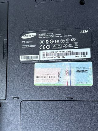 Portatil Samsung R580 / Perfecto funcionamiento 