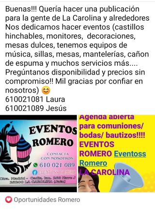 Castillo hinchable, equipo música...