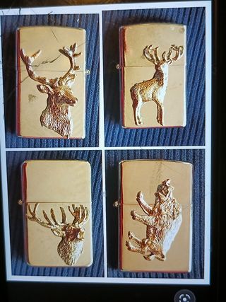 SET 4 INSIGNIAS PIN CAZA  FAUNA IBÉRICA 