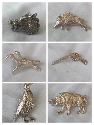 SET 30 INSIGNIAS PIN CAZA  FAUNA IBÉRICA