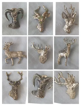 SET 30 INSIGNIAS PIN CAZA  FAUNA IBÉRICA