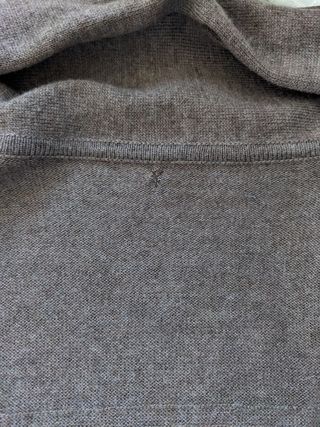 Chaqueta de punto marrón con lana