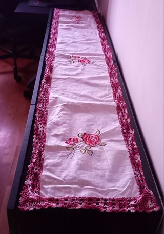 Conjunto de 2 panos com renda artesanal