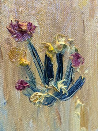Cuadro estilo Van Gogh paisaje oleo pintado a mano