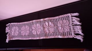 Conjunto 3 panos renda quarto