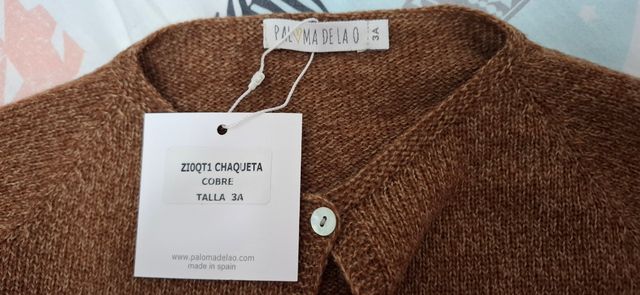 Chaqueta T. 3 años punto marrón paloma O