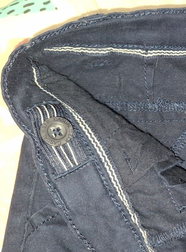 Pantalon niño T.4 azul marino