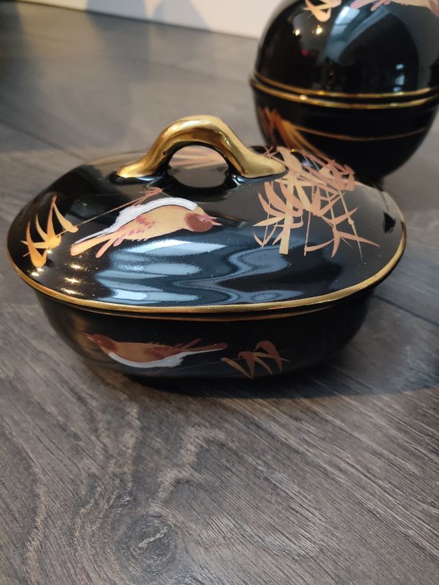 Juego tarros tocador Fabrica Loza San Claudio