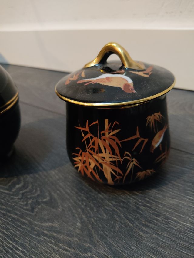 Juego tarros tocador Fabrica Loza San Claudio