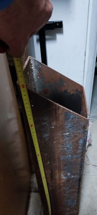 Tubo Metal cuadrado chimenea.