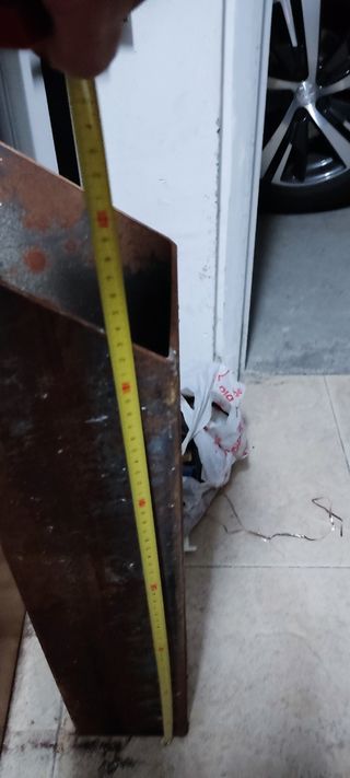 Tubo Metal cuadrado chimenea.