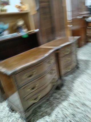JUEGO CAJONERA TOCADOR CON ESPEJO Y MESA