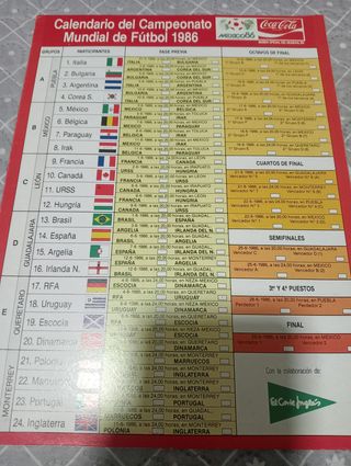 Álbum Mundial 86 Coca Cola
