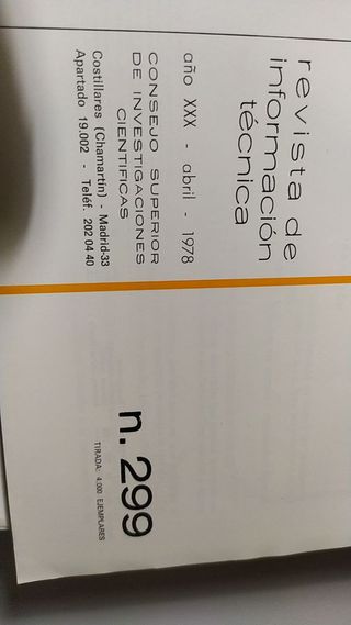 REVISTA ARQUITECTURA  "INFORME DE LA CONSTRUCCIÓN"