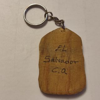 Llavero de madera con imagen del Papa Juan Pablo I
