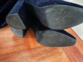 Botas altas zara terciopelo azul 38