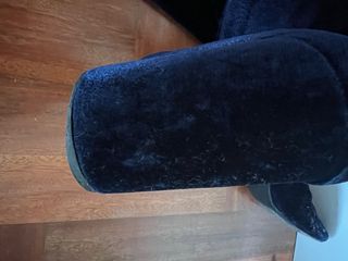Botas altas zara terciopelo azul 38