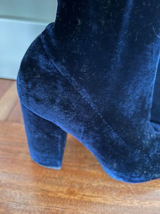 Botas altas zara terciopelo azul 38
