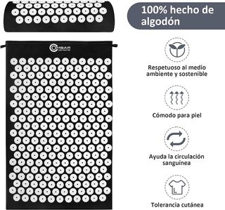 OMBAR Esterilla Acupresión Kit con Almohada.