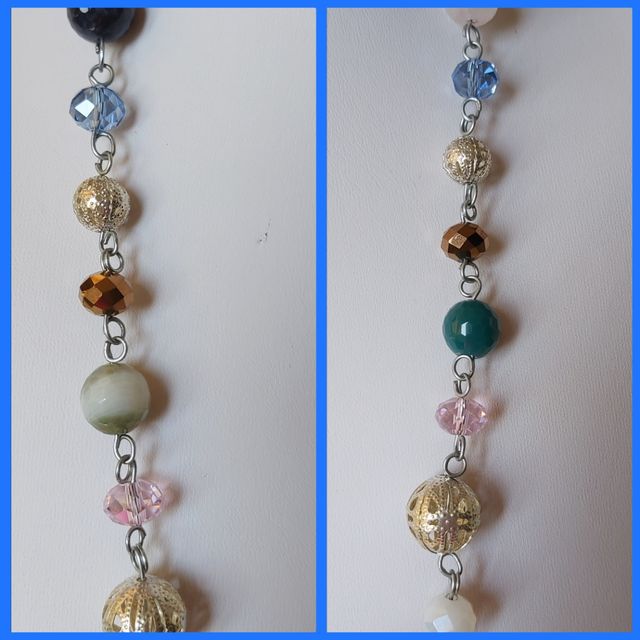 Collana con pietre dure naturali e cristalli