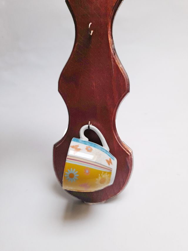 Expositor Antigo Suporte Madeira Maciça Chávenas M