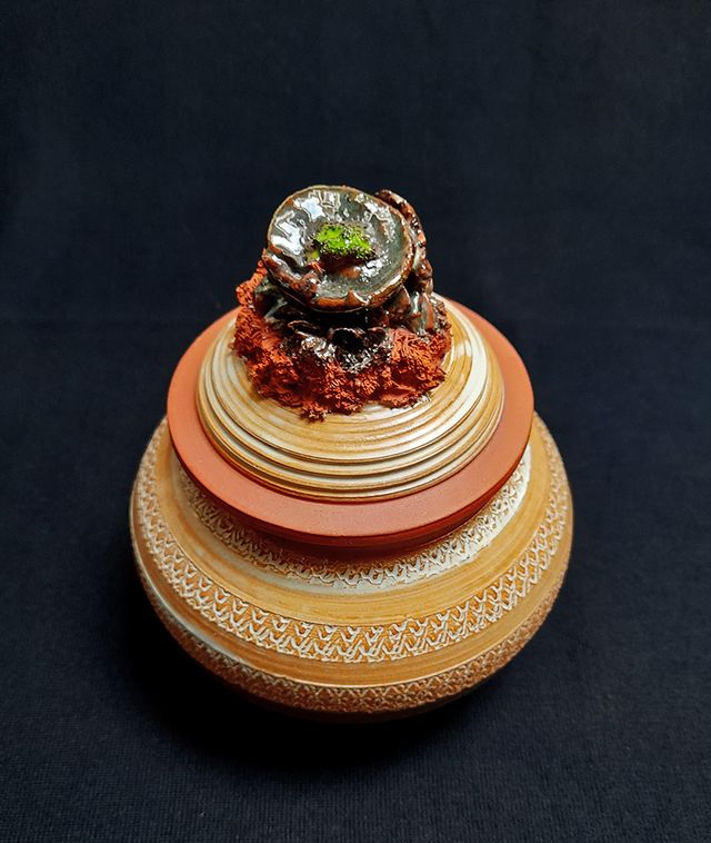 Antigo Pote açucareiro Cerâmica artística