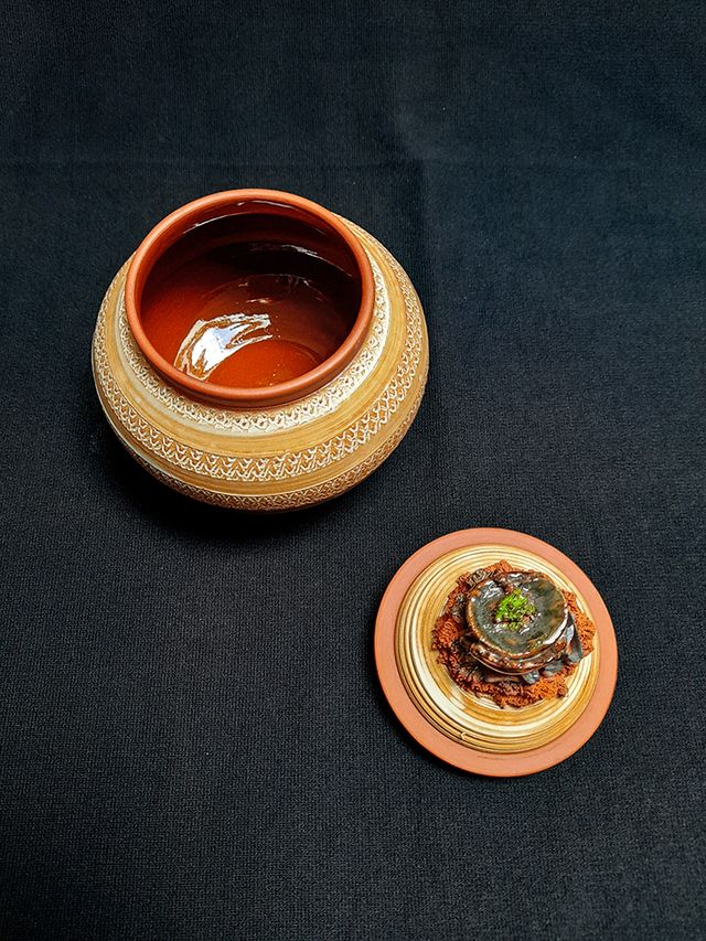 Antigo Pote açucareiro Cerâmica artística